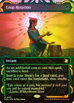 Crop Rotation Foil Borderless Secrets of Strixhaven NM MTG - Image 1