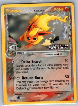 Flareon (Delta Species) 5/113 Reverse Holo Stamp Delta Species - Pokemon - NM - Image 1