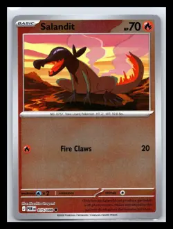 Salandit PAR #15/88 Reverse Holo Common Pokemon TCG - Image 1