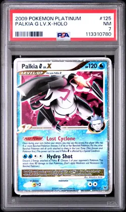 2009 POKEMON PLATINUM BASE PALKIA LV X #125 ULTRA RARE PSA 7 NM #113310780 - Image 1