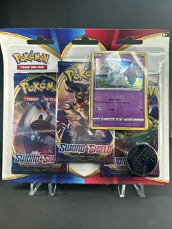 Pokemon Sword & Shield Blister 3 Pack Booster- SWSH013 Galarian Ponyta Promo - Image 1