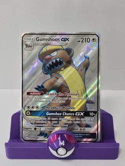 Pokemon TCG Sun & Moon Base Gumshoos GX 145/149 Ultra Rare - Image 1