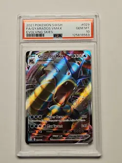 2021 Pokemon Gyarados VMAX FA Evolving Skies 029/203 PSA 10 SWSH Sword & Shield - Image 1