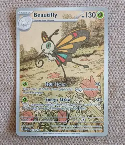 Beautifly 219/217 - Ascended Heroes Illustration Rare - Pokemon Tcg - Mint - Image 1