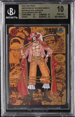 2024 ONE PIECE - EMPERORS IN THE NEW WORLD GOLD MANGA ART SEC GOL.D.ROGER BGS 10 - Image 1