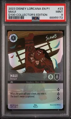 2023 Disney Lorcana D100 Collector's Edition MAUI PSA 9 MINT #23 Moana - Image 1