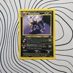Pokemon TCG Houndoom Neo Discovery Card 23/75 Unlimited Non Holo Vintage Card - Image 1