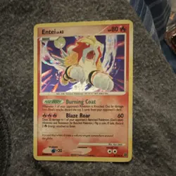 Pokemon Entei 4/132 DP Secret Wonders Rare Holo 2007 80 HP Card - Image 1