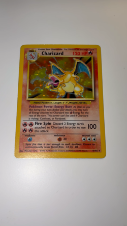 1999 Pokemon Base Charizard 4/102 Holo Rare WOTC Vintage LP Binder Card - Image 2