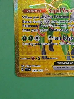 Pokemon Scarlet & Violet Temporal Forces Iron Leaves ex 213/162 Gold Secret Rare - Image 5