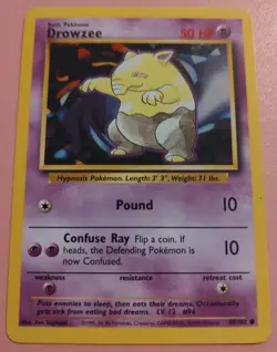 1999 Pokemon Shadowless Drowzee #49/102 - Image 1