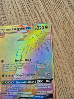 Alolan Exeggutor Gx 118/111 Pokemon Crimson Invasion Secret Rare Rainbow Holo NM - Image 5