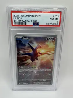 Latios 203/191 - PSA 8 - Surging Sparks - Illustration Rare - Pokemon TCG - Image 1