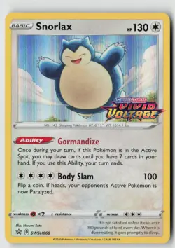 Snorlax - (Prerelease) SWSH068 - SWSH: Sword & Shield Promo Cards Holo - PTCG - Image 1