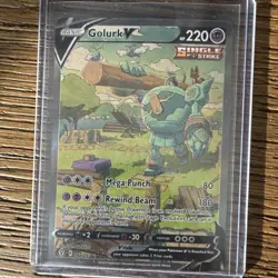 Pokemon Golurk V SWSH07 Evolving Skies 182/203 Ultra Rare Full Art Holo Card - Image 1