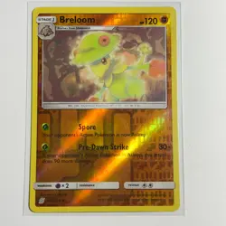 Breloom 108/236 Uncommon Reverse Holo Card SM - Unified Minds Pokemon TCG LP - Image 1