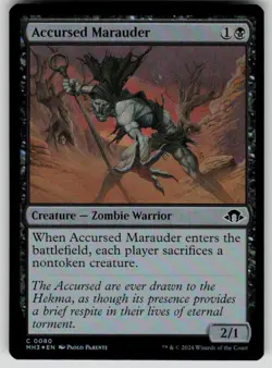 Accursed Marauder Foil Common Modern Horizons 3 80 MTG Near Mint 2024 - Image 1