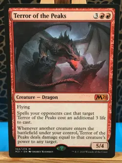 MTG - Terror of the Peaks. Core Set 2021. Mythic Red Creature - Dragon. 164. - Image 1