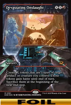 Devastating Onslaught - FOIL JAPANESE SHOWCASE - Edge of Eternities - NM MTG - Image 1