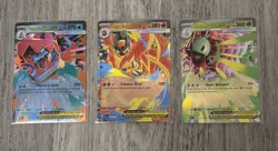 Pokemon EX set: Ascended Heroes Mega EX Feraligatr Emboar Meganium! - New - Image 1