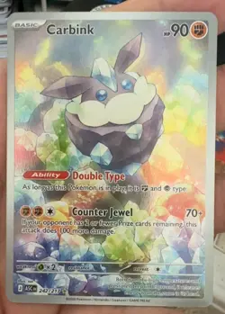 Carbink 242/217 IR Holo NM Pokemon Card ME Ascended Heroes - Image 1