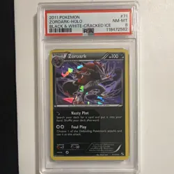 Pokemon Zoroark Cracked Ice Holo PSA 8 71/114 Black & White 2011 - Image 1