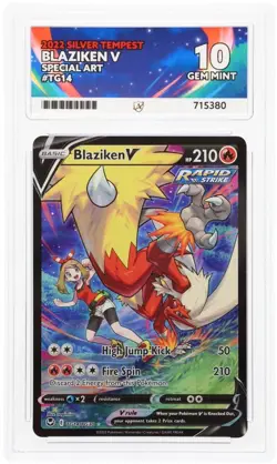 Pokemon TCG Blaziken v TG14/TG30 Silver Tempest Trainer Gallery Gem Mint Ace 10 - Image 1