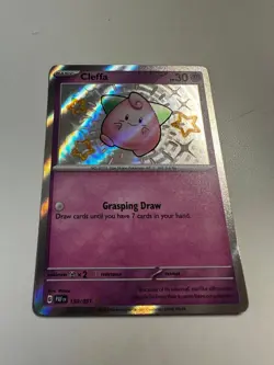 Pokemon Paldean Fates Cleffa Baby Shiny Rare 150/091 NM - Image 1