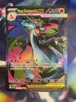 Mega Charizard x EX 109/094 Me02: Pokemon Phantasmal Flames Holo NM - Image 1