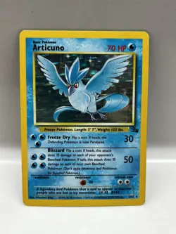 Pokemon TCG Articuno Fossil 2/62 Holo Unlimited Holo Rare WOTC Vintage 1999 - Image 1