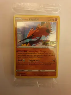 Pokemon Evolving Skies Galarian Zapdos sealed prerelease promo build battle NEW - Image 1