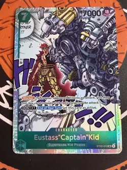 One Piece Card Game Eustass Captain Kid ST02-013 SR Super Rare Foil NM English - Image 1
