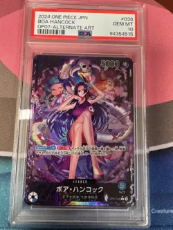 PSA 10 One Piece BOA HANCOCK OP07 038 ALTERNATE ART Japanese BANDAI 500 Years - Image 1