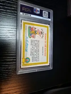 PSA 6 EX-MT 1985 Garbage Pail Kids OS1 BUSTED BOB #6b ** GLOSSY STICKER CARD - Image 2