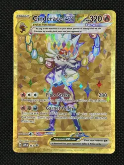 Cinderace EX SVP 163 Black Star Promo Gold Card - Image 1