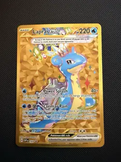 POKEMON TCG LAPRAS EX SVP 164 GOLD FULL ART NEAR MINT BLACK STAR PROMO - Image 1