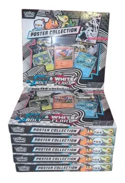 Pokemon TCG Unova Poster Collection Black Bolt & White Flare Sealed - Image 1
