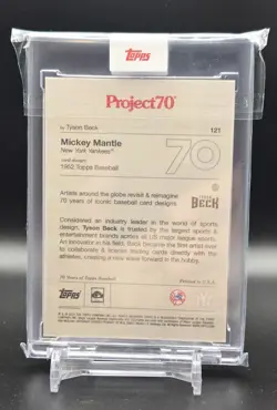 2021 Topps Project 70 - 1952 Topps Baseball Mickey Mantle #121 /6656 - Image 2