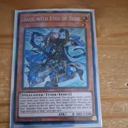 Yu-Gi-Oh! Sage with Eyes of Blue Secret Rare Card LCKC-EN015 - Image 1
