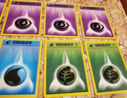 Pokemon Energy Cards WOTC Base Set, BS2, NEO genesis Grass Phychic Water 20 Lot - Image 4