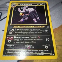 Pokemon TCG Houndoom Neo Discovery Rare Holo Foil Card 4/75 Unlimited - Image 2