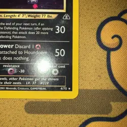 Pokemon TCG Houndoom Neo Discovery Rare Holo Foil Card 4/75 Unlimited - Image 3