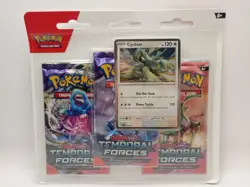 Pokemon TCG: Scarlet & Violet Temporal Forces 3 Pack Blister Cyclizar Sealed - Image 1