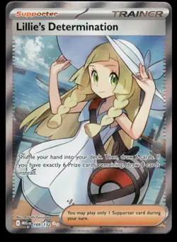 LILLIE'S DETERMINATION 169/132 ULTRA RARE MEGA EVOLUTION POKEMON NM - Image 2