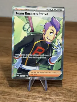 TEAM ROCKET'S PETREL 226/182 Pokemon Destined Rivals Ultra Rare Full Art Holo NM - Image 1