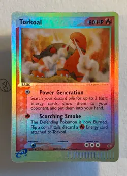 Pokemon Torkoal 12/97 Rare Holo Reverse EX Dragon Eng - Image 1