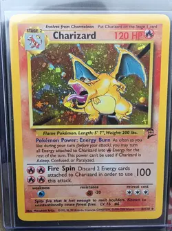 Pokemon Charizard Base Set 2 4/130 Holo Rare 120HP Wizards of the Coast - Image 1