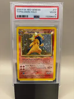 PSA 4 Very Good/Excellent - Typhlosion Holo #17 Pokemon Neo Genesis, Graded - Image 1