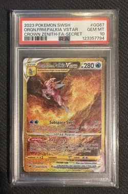 Pokemon Origin Forme Palkia VSTAR Secret GG67/GG70 Crown Zenith GEM MINT PSA 10 - Image 1