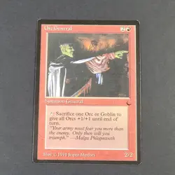 MTG - Orc General - The Dark - NM - Vintage - Magic The Gathering - SGC18 1994 - Image 2